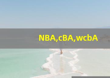 NBA,cBA,wcbA